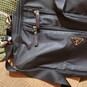 Prada Black Briefcase with Signature Design